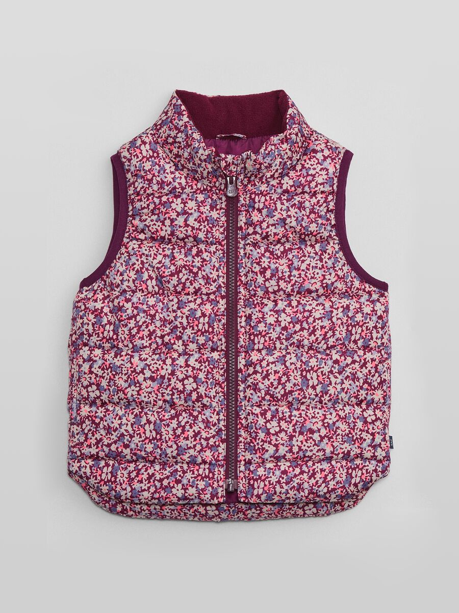 Gilet trapuntato full-zip con stampa_0