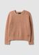 Pink ribbed stretch-wool jumper, regular fit_4