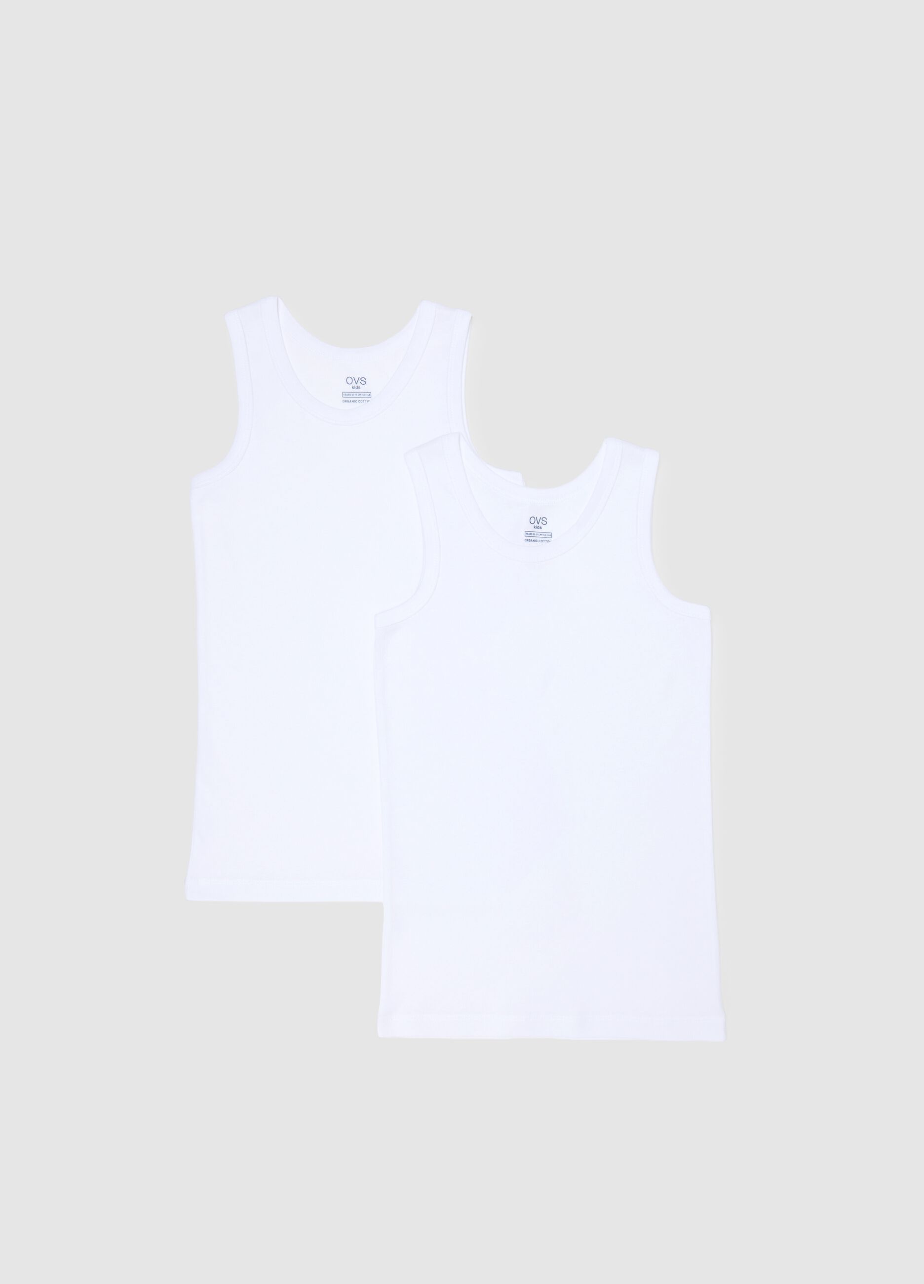 Boy's White Cotton Vests Pack - Regular Fit