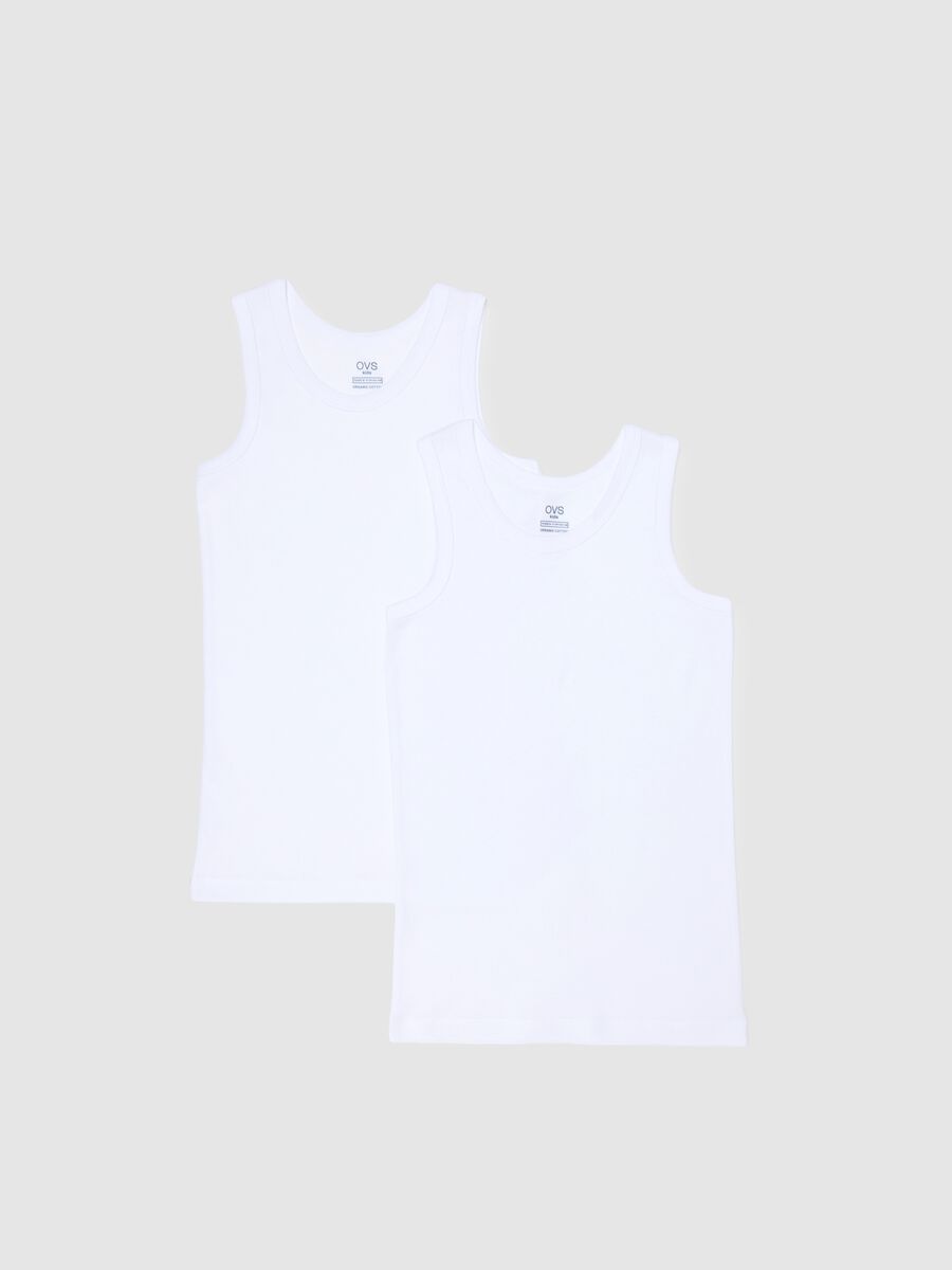 Boy's White Cotton Vests Pack - Regular Fit_0