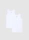 Boy's White Cotton Vests Pack - Regular Fit_0