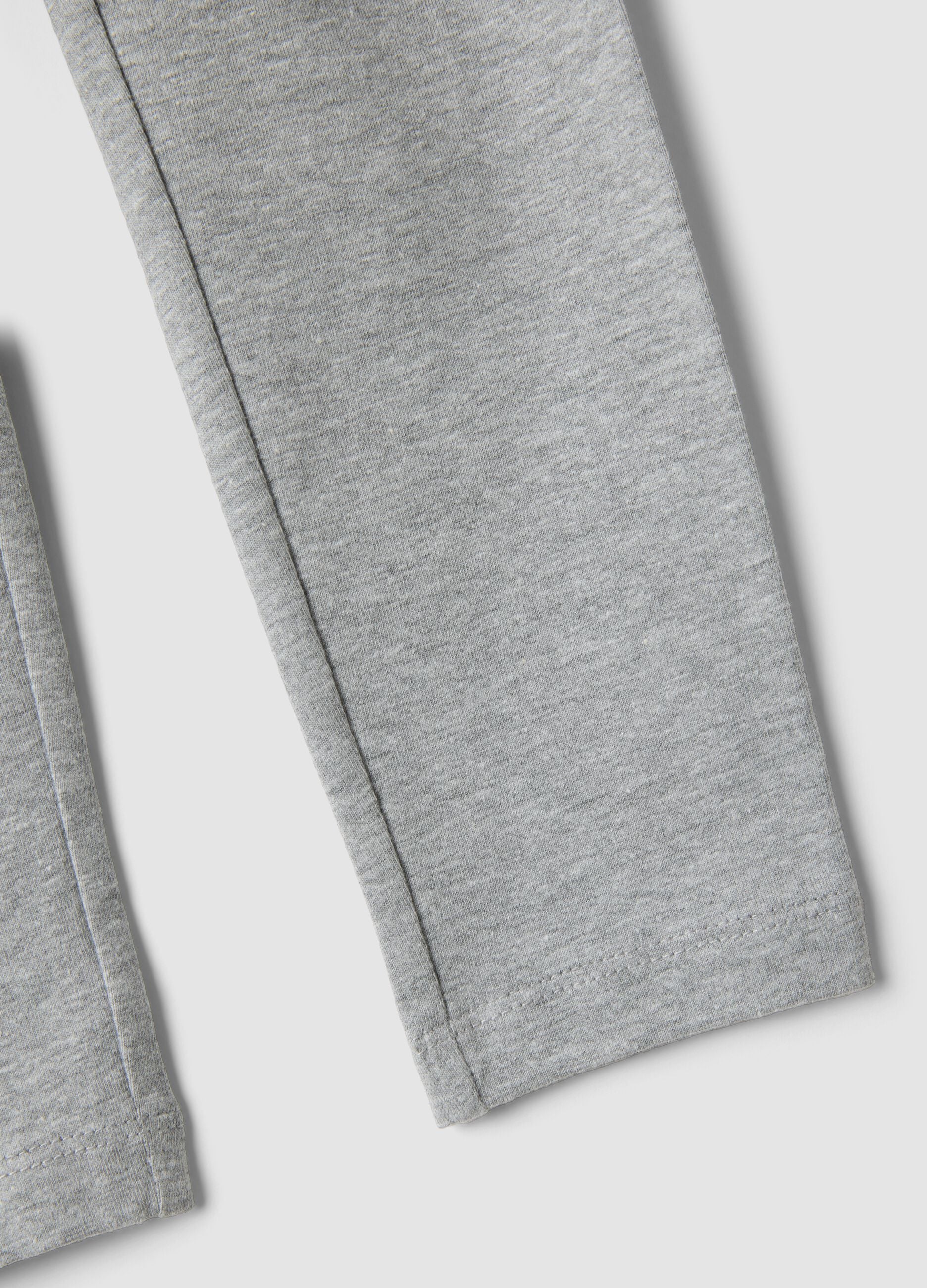 Girls&rsquo; grey skinny leggings in stretch organic cotton