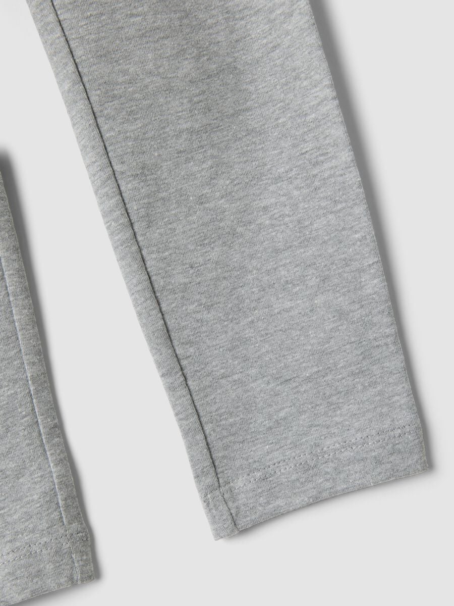 Girls&rsquo; grey skinny leggings in stretch organic cotton_3