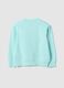 Blue pure cotton oversized fit children's crew neck sweatshirt_1