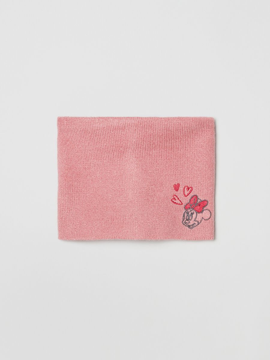 Scaldacollo in maglia con ricamo Minnie_0
