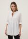 White Regular Fit Maternity Shirt in Stretch Cotton Blend_1