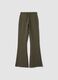 Green flared joggers in stretch organic cotton_0