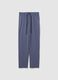 Blue cotton pyjama trousers_4