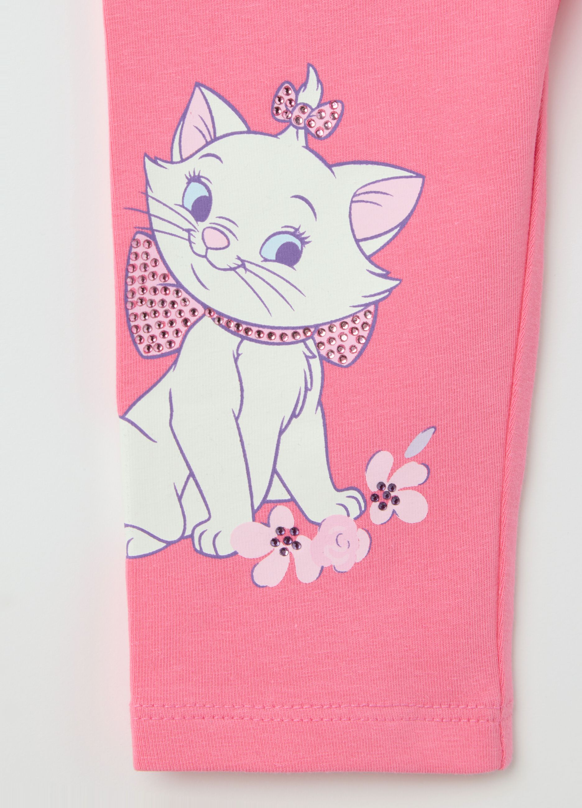 Pink Disney leggings with Marie print