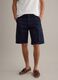 Blue stretch cotton cargo shorts, regular fit_1