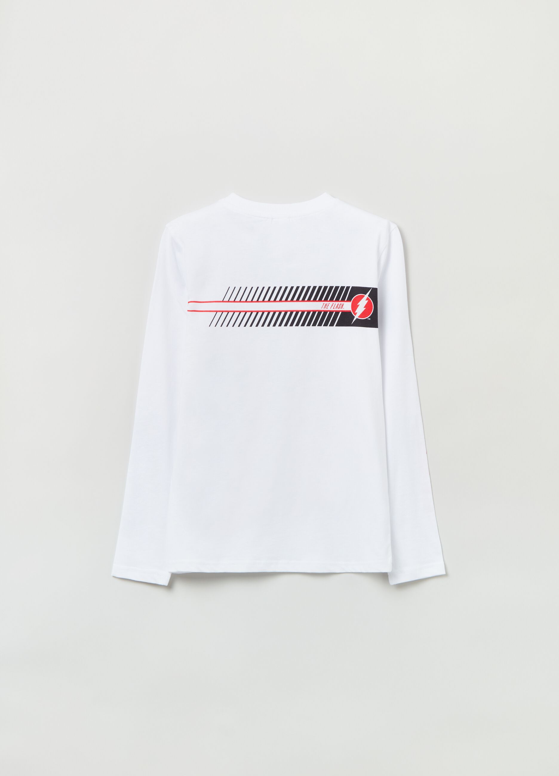 T-shirt a maniche lunghe stampa The Flash_1