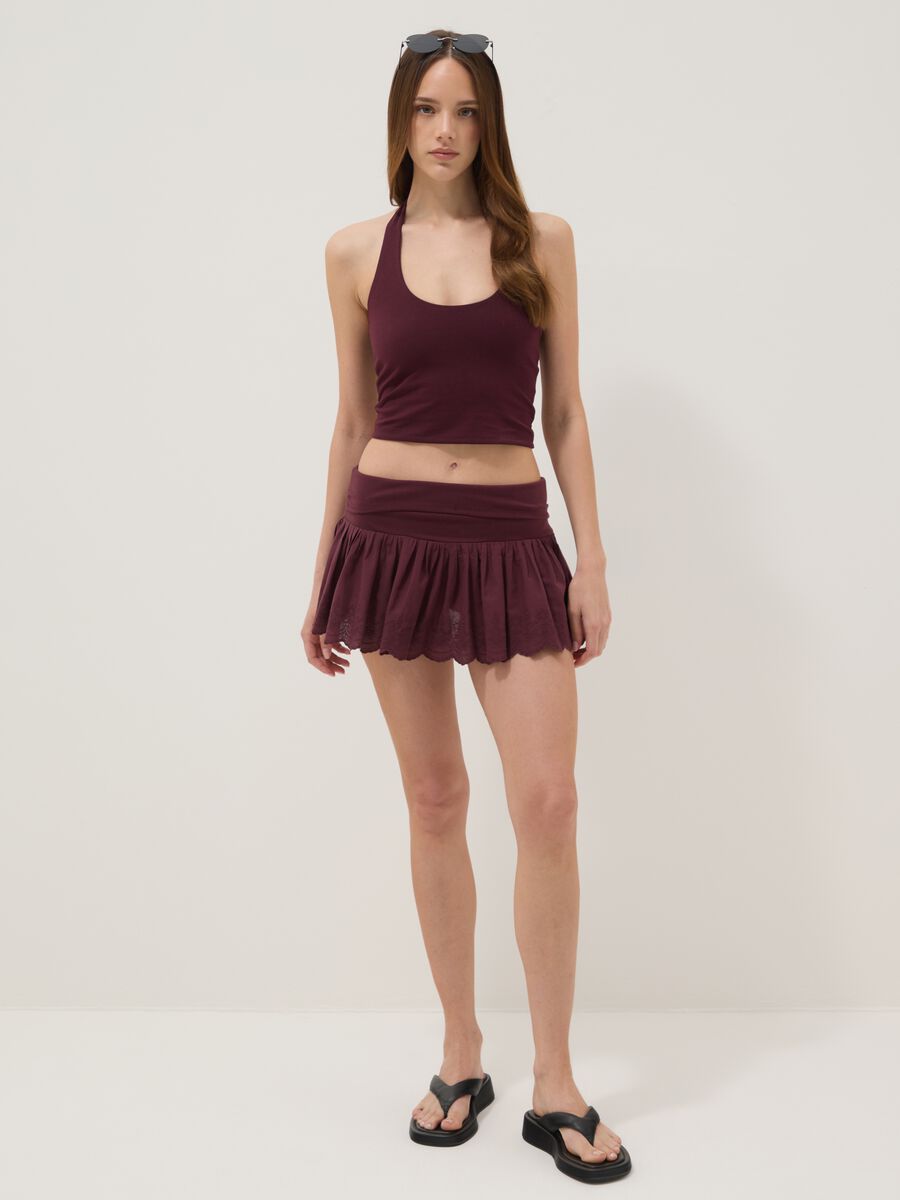 Top viola in cotone elasticizzato fitted_2