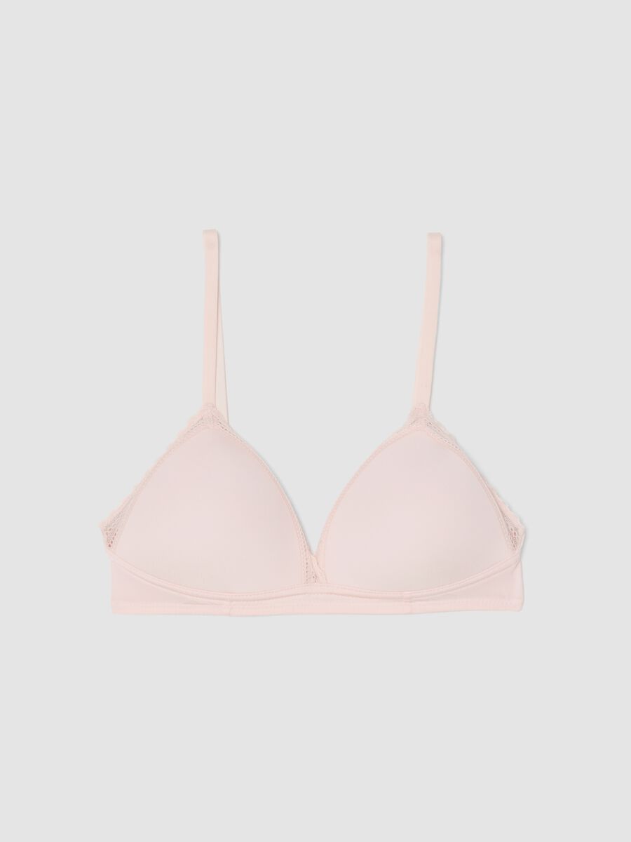 Reggiseno a triangolo rosa con dettaglio in pizzo_4