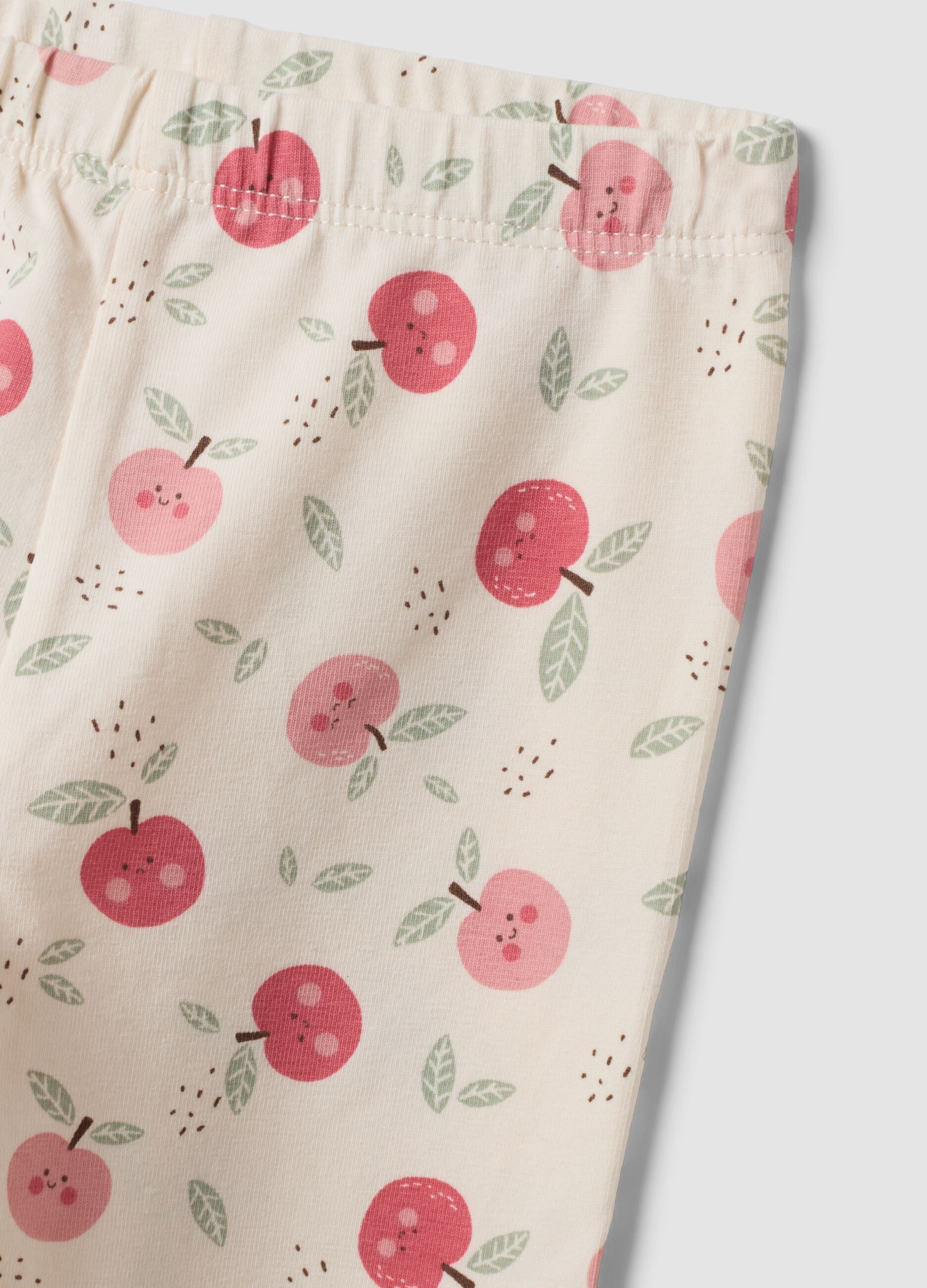 Bipack leggings multicolor in cotone organico elasticizzato per bimba