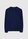 Blue pure wool jumper regular fit_4