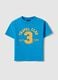 Boys' blue pure cotton regular fit T-shirt with print_3