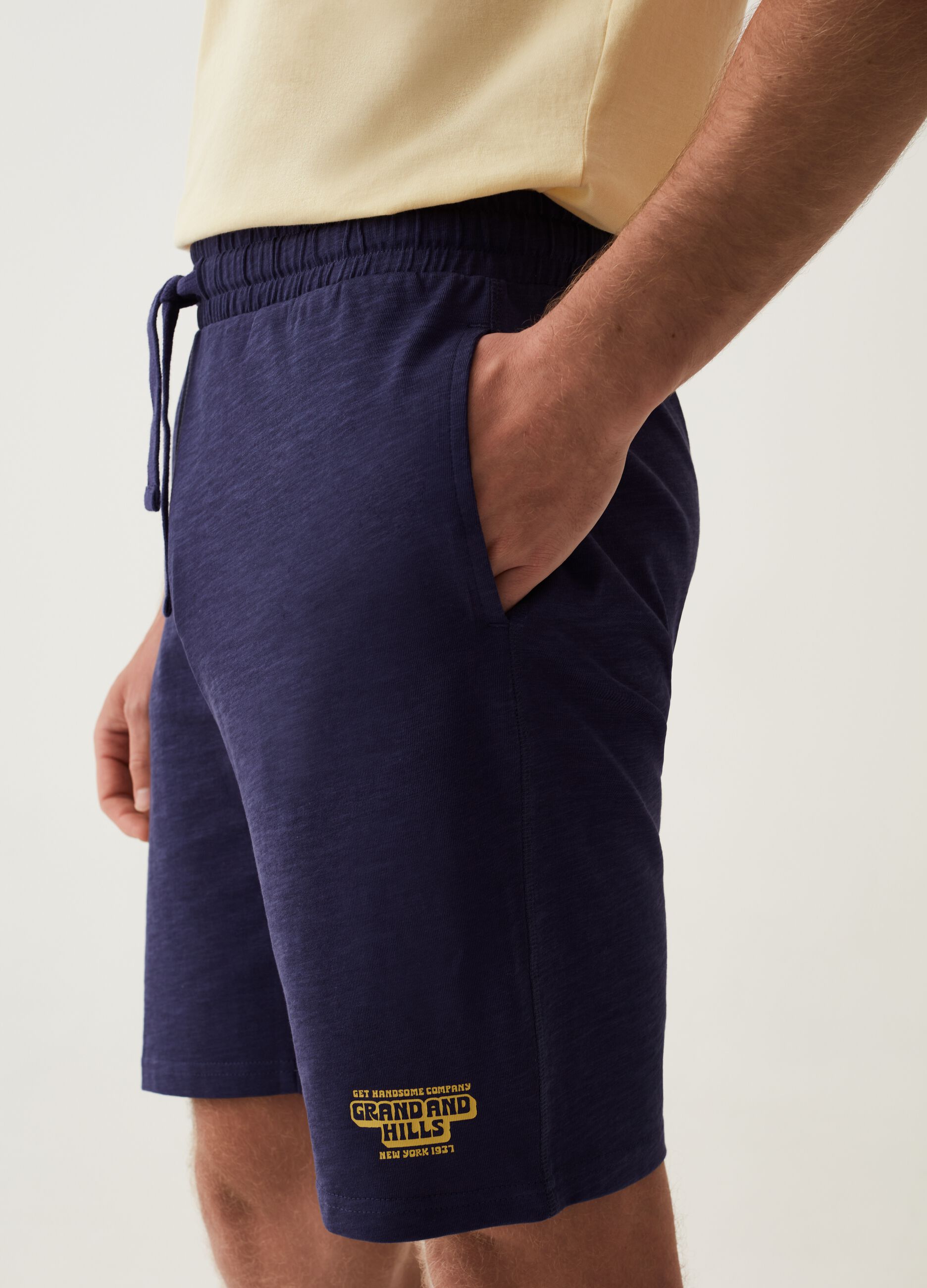 Bermuda jogger in felpa stampa Grand&Hills_3