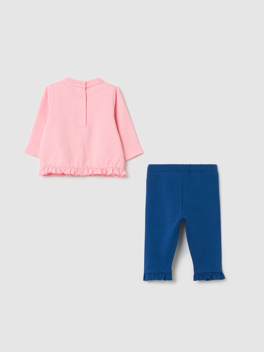 Cotton jogging set with Minnie Mouse and Figaro print_1