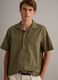 Green organic cotton bowling-collar shirt_0