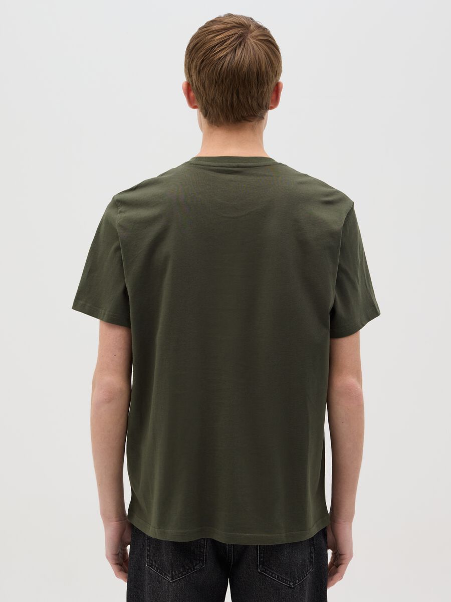 Cotton T-shirt with table football print_3