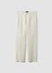 White pure linen chino trousers, regular fit_4