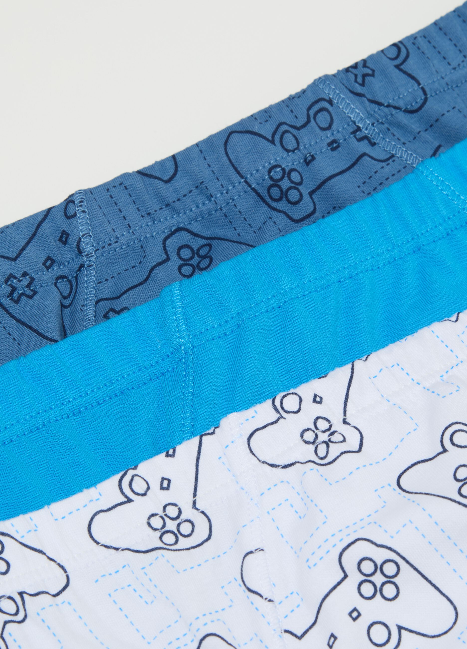 Seven-pack briefs in cotton with gamers print