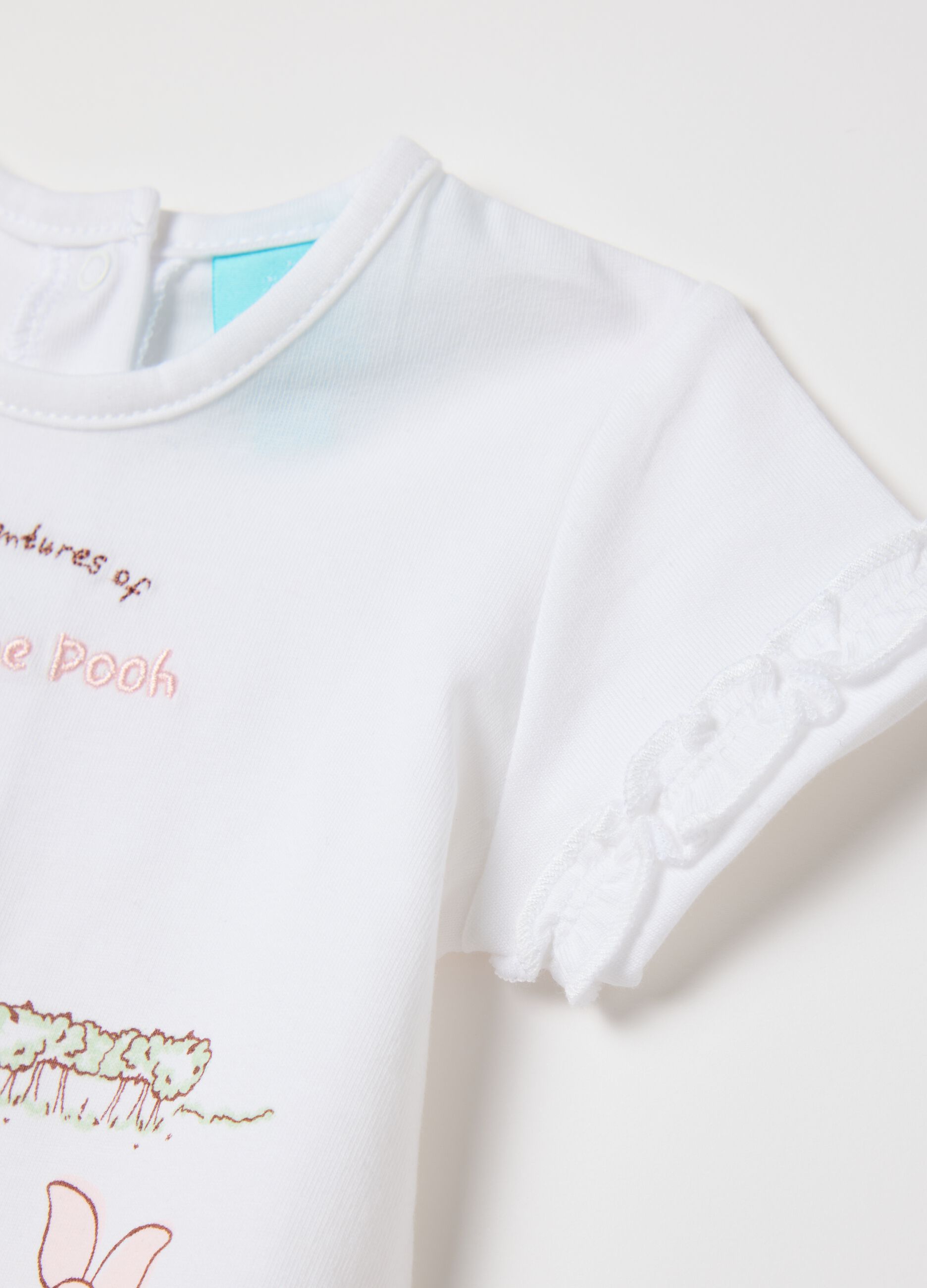 White and pink set with Winnie the Pooh print