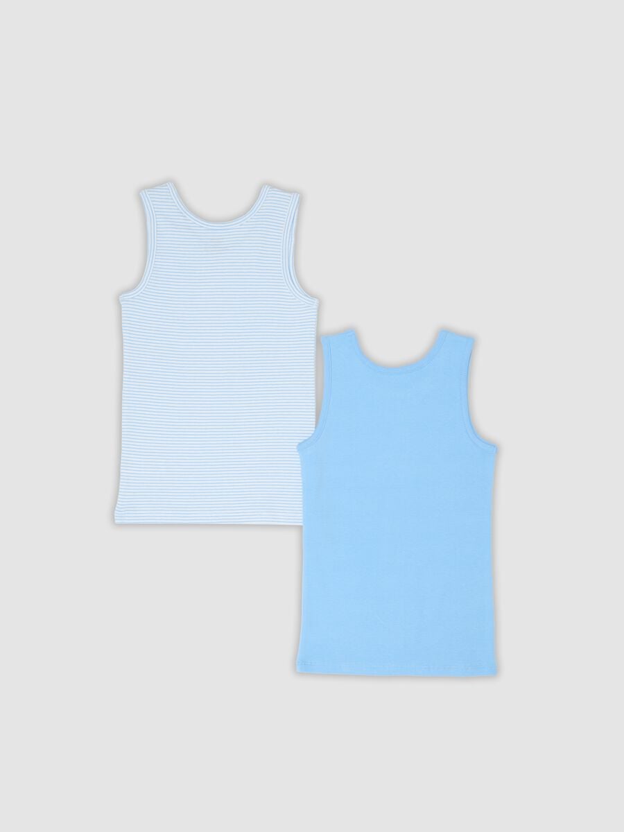 Bipack di vogatori azzurri in cotone organico regular fit per bambini_1