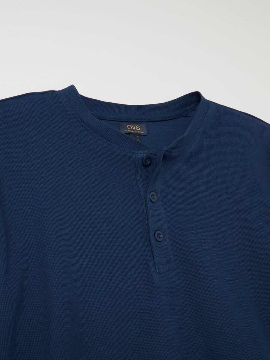 Full-length pyjamas with granddad neckline top_5