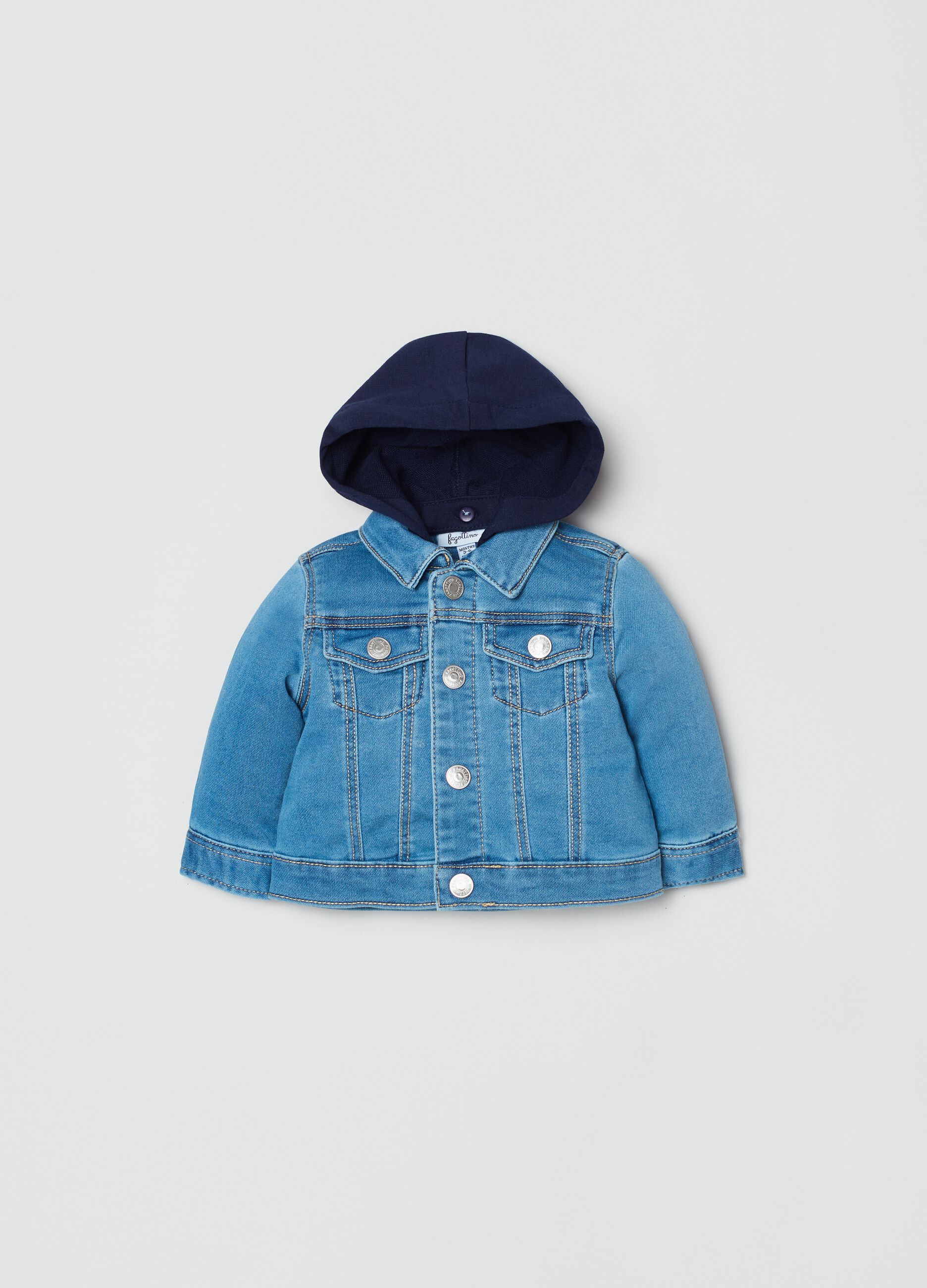 Giacca in denim con cappuccio_0