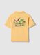 Polo in puro cotone gialla da bambino regular fit con ricami_4