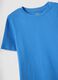 Blue short-sleeve organic cotton T-shirt_1