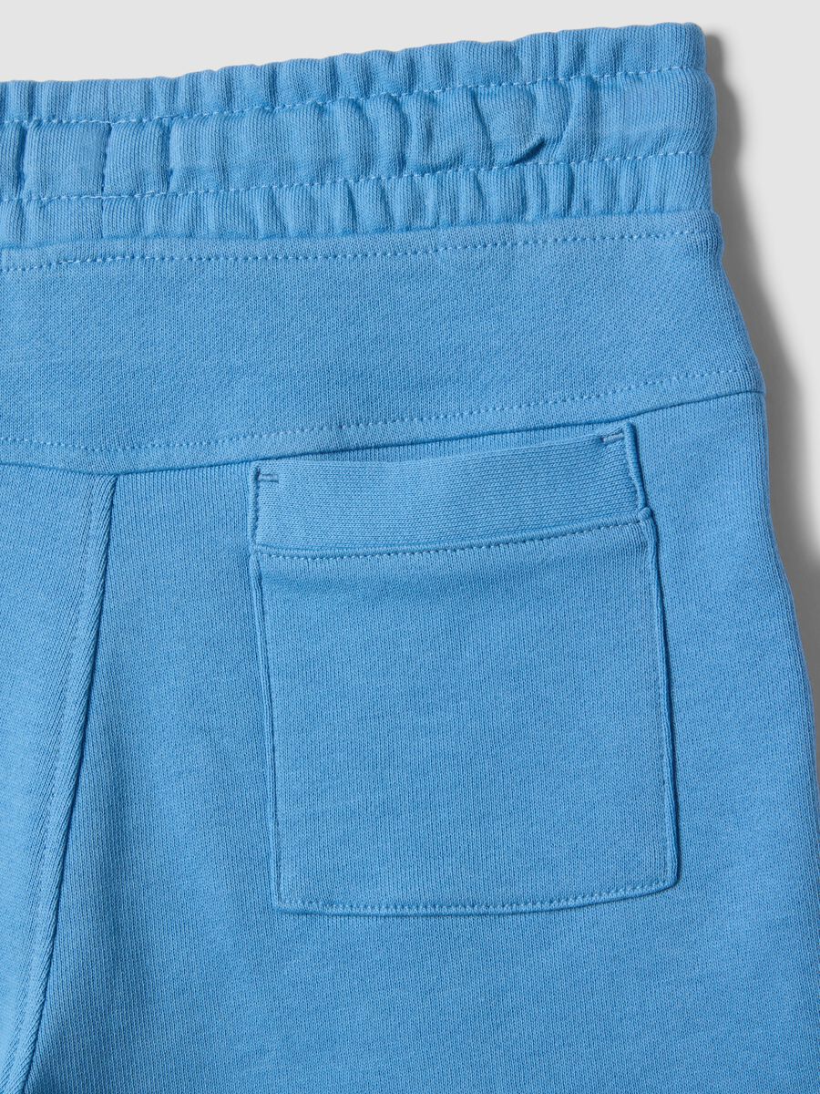 Shorts in puro cotone azzurri da bambino regular fit_3