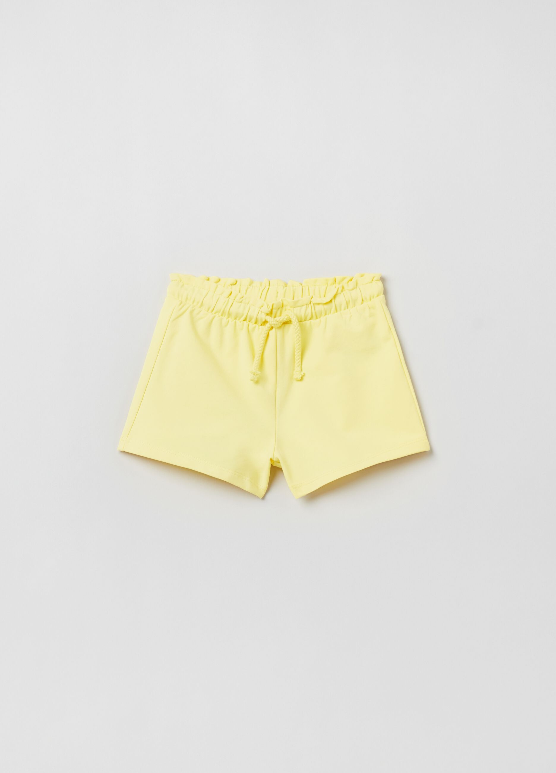 Shorts in French Terry con coulisse