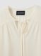 White regular-fit blouse with V-neck and tie detail_1