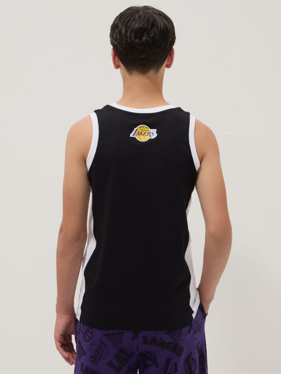 Canotta multicolor in puro cotone da ragazzo relaxed fit Lakers_2
