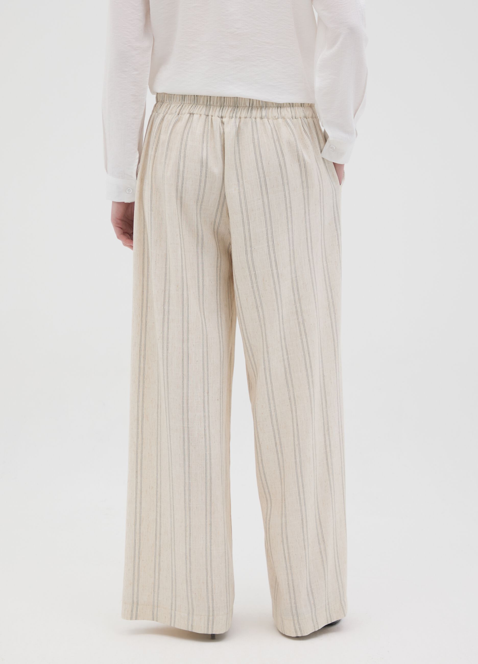 Women's Beige Regular Fit Trousers