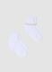 Two-pack newborn white short cotton blend socks regular fit_0