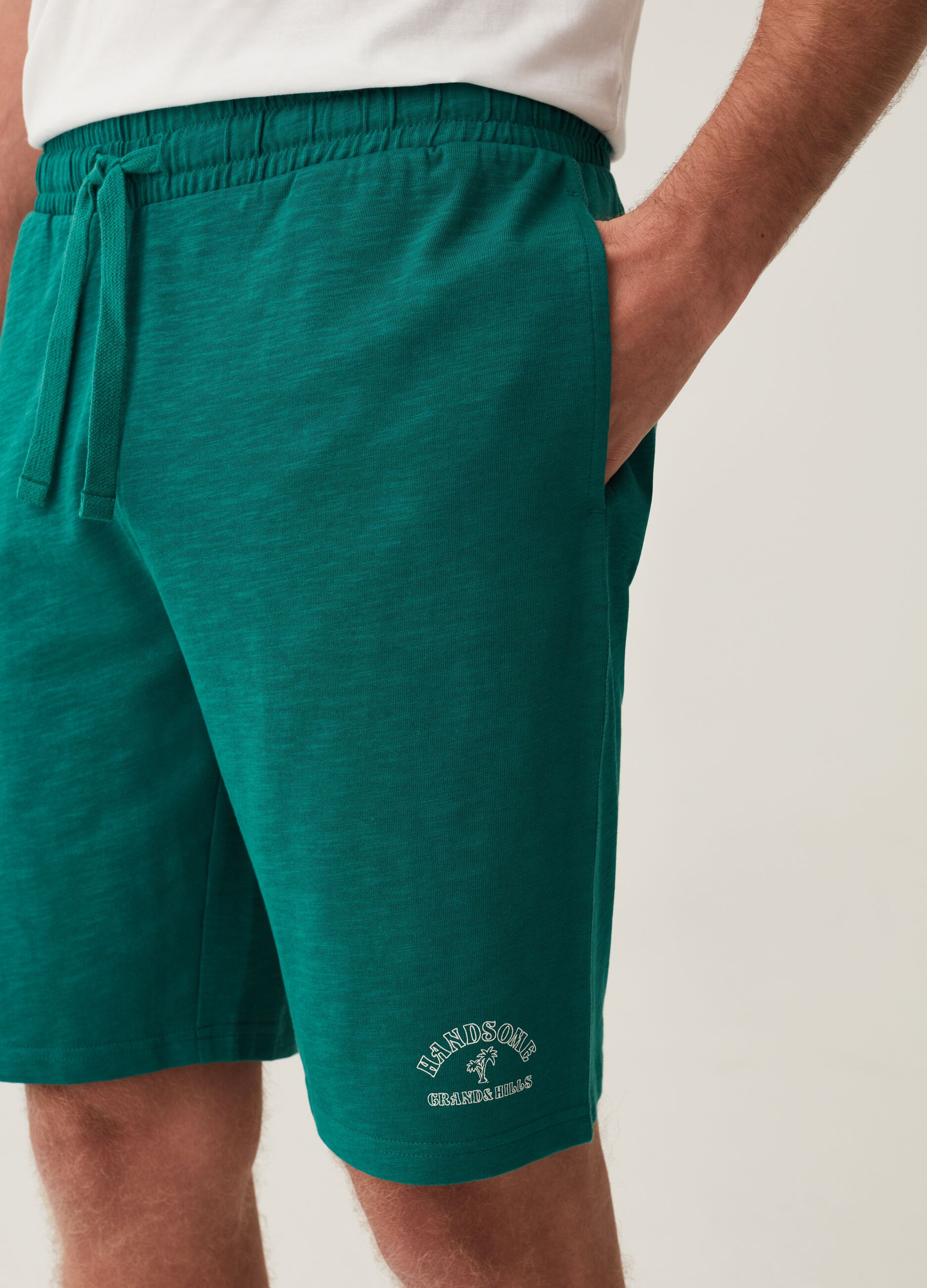 Bermuda jogger in felpa stampa Grand&Hills_3