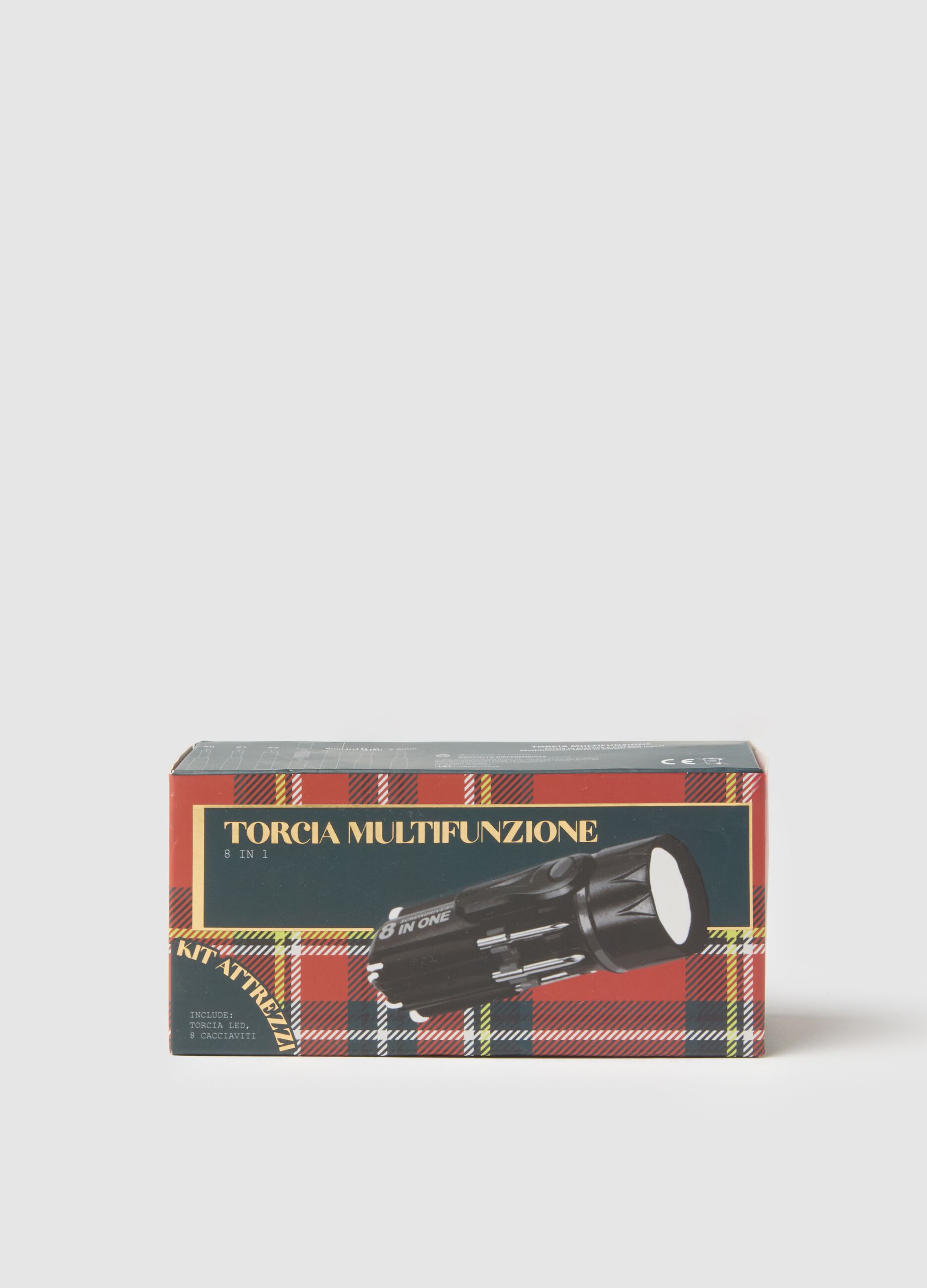 Black Multifunction Torch Tool Kit and Screwdrivers