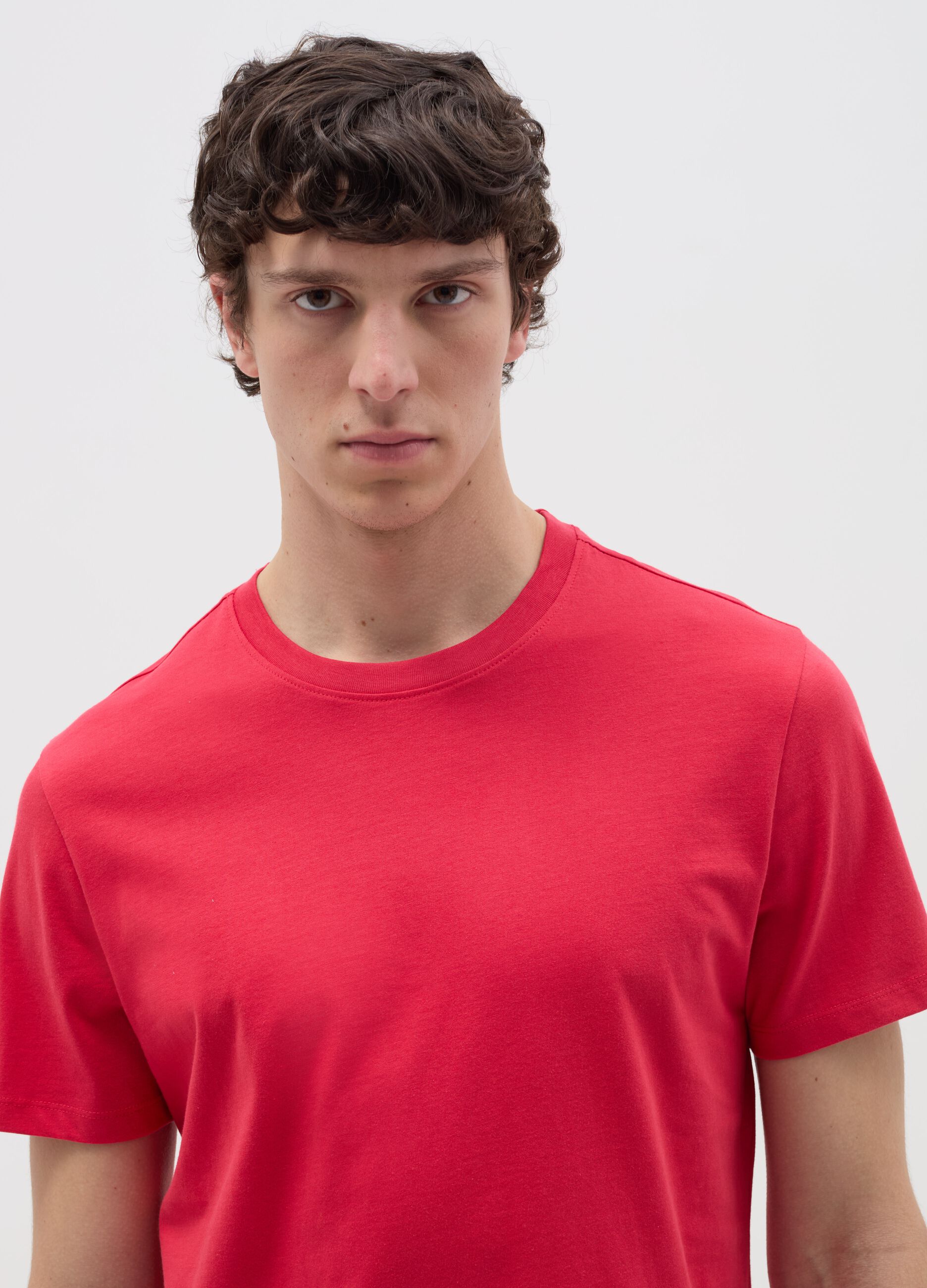 Organic cotton T-shirt with round neck