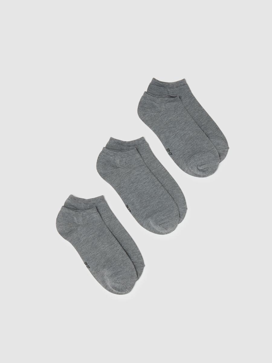 Tripack grey bamboo blend sports socks_0