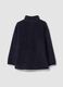 Vestaglia sherpa blu con zip e due tasche_2
