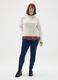 White Pullover in Acrylic and Wool Blend_1