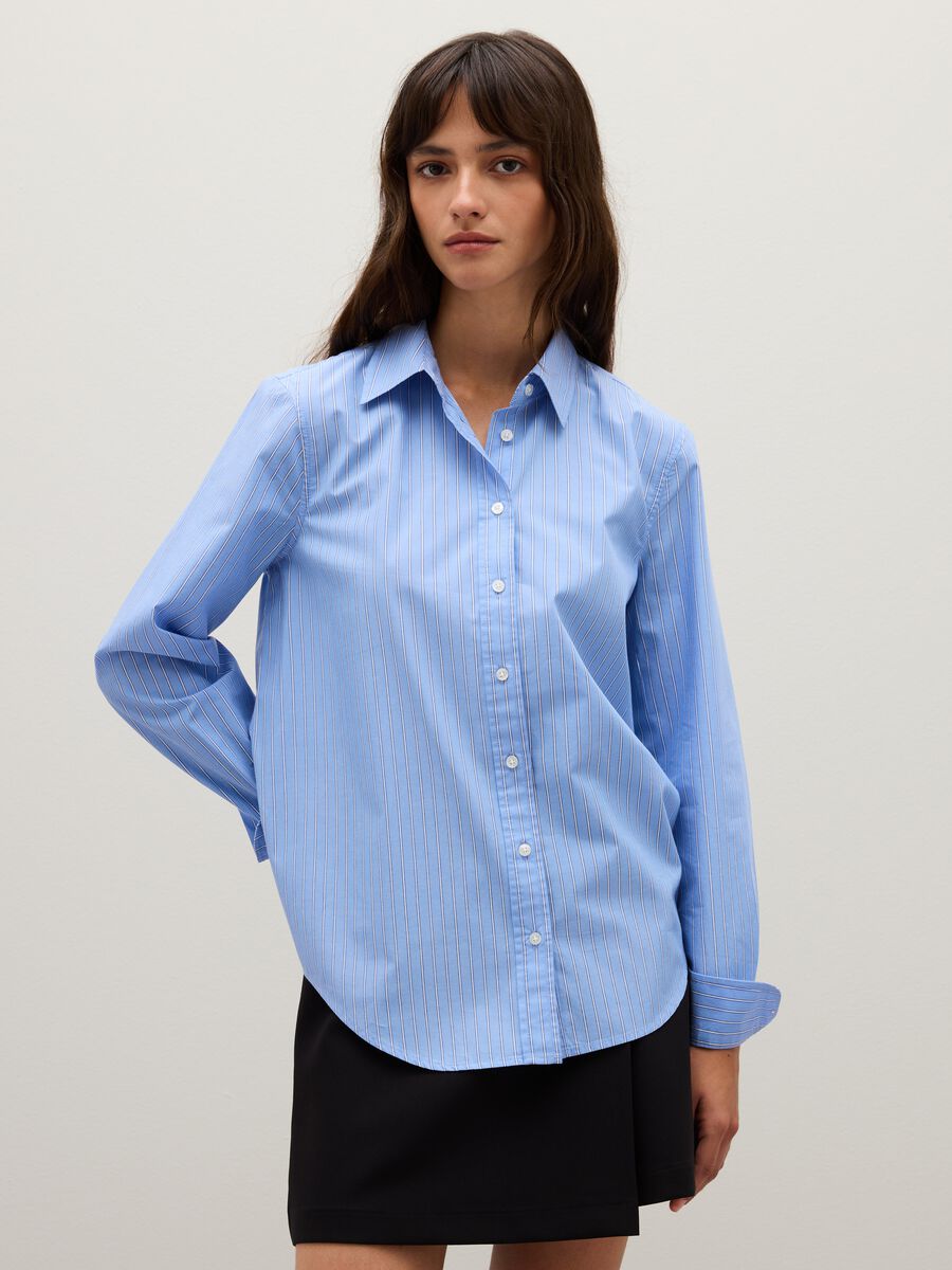 Multicoloured pure cotton regular fit shirt_0