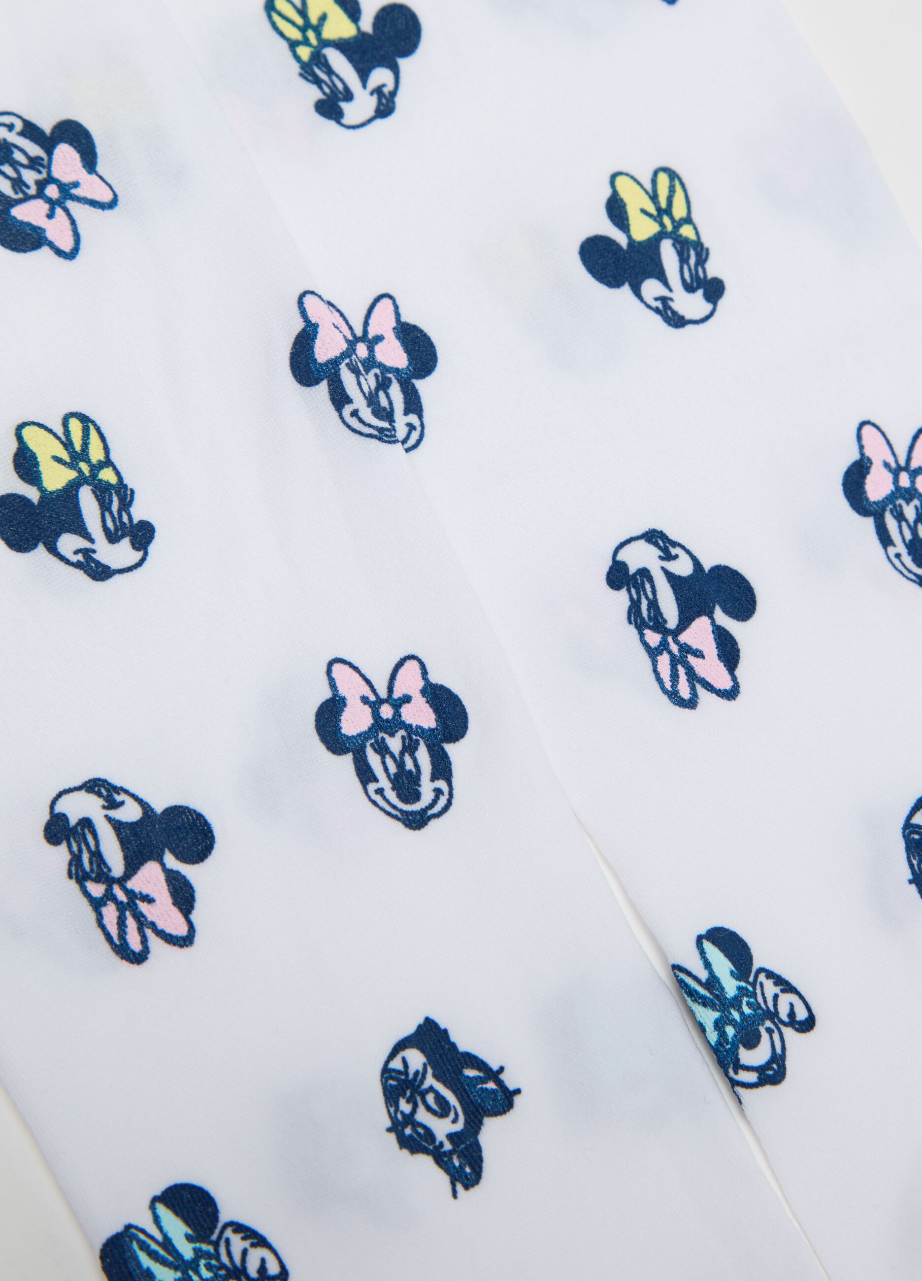 Microfibre tights with Minnie Mouse and Figaro print