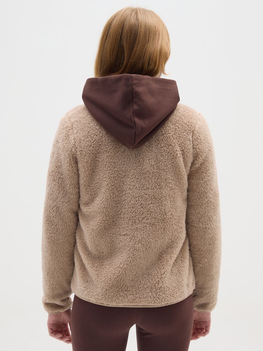Felpa beige regular fit con zip_2