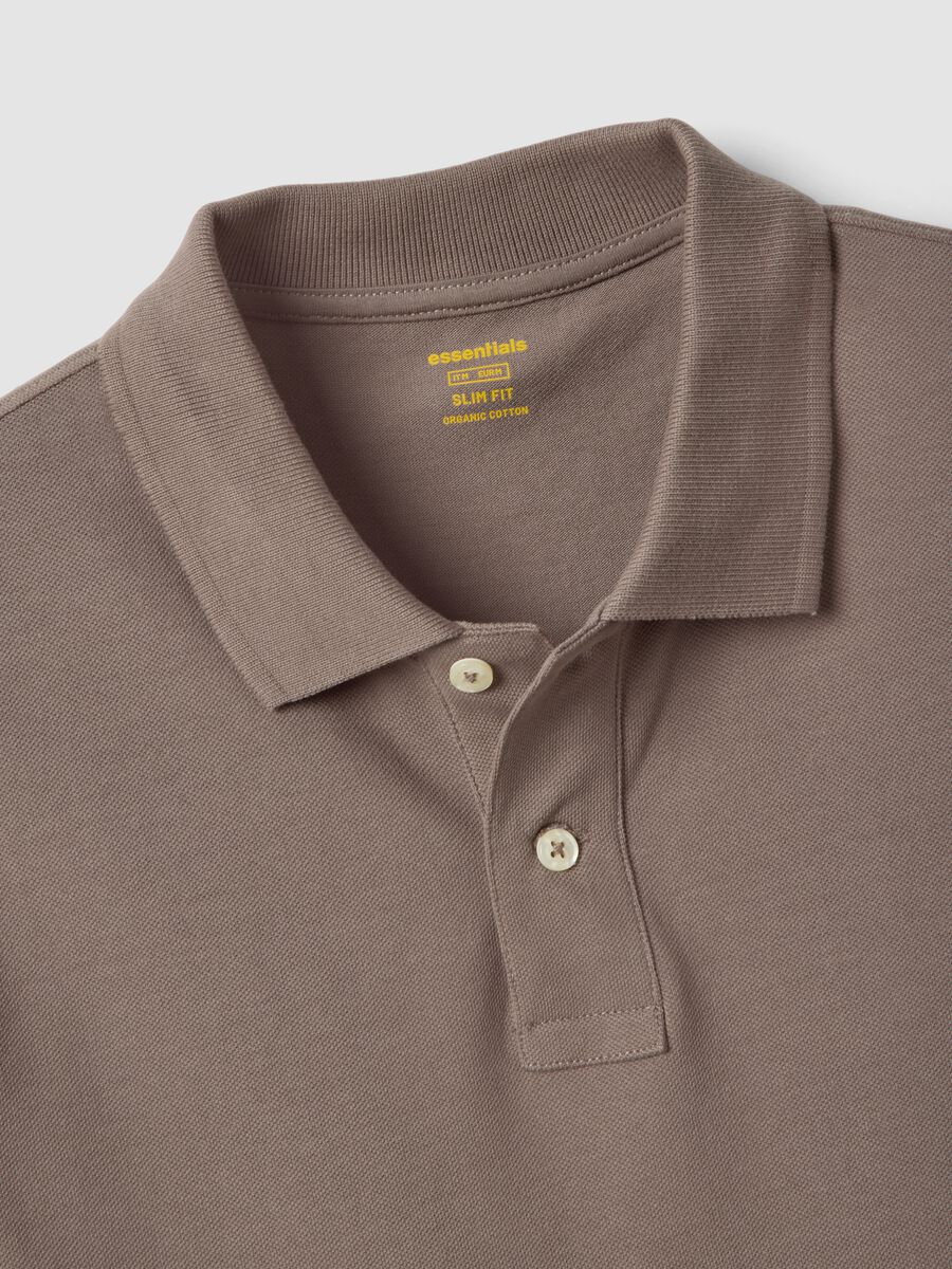 Brown Slim Fit Pure Cotton Polo_5