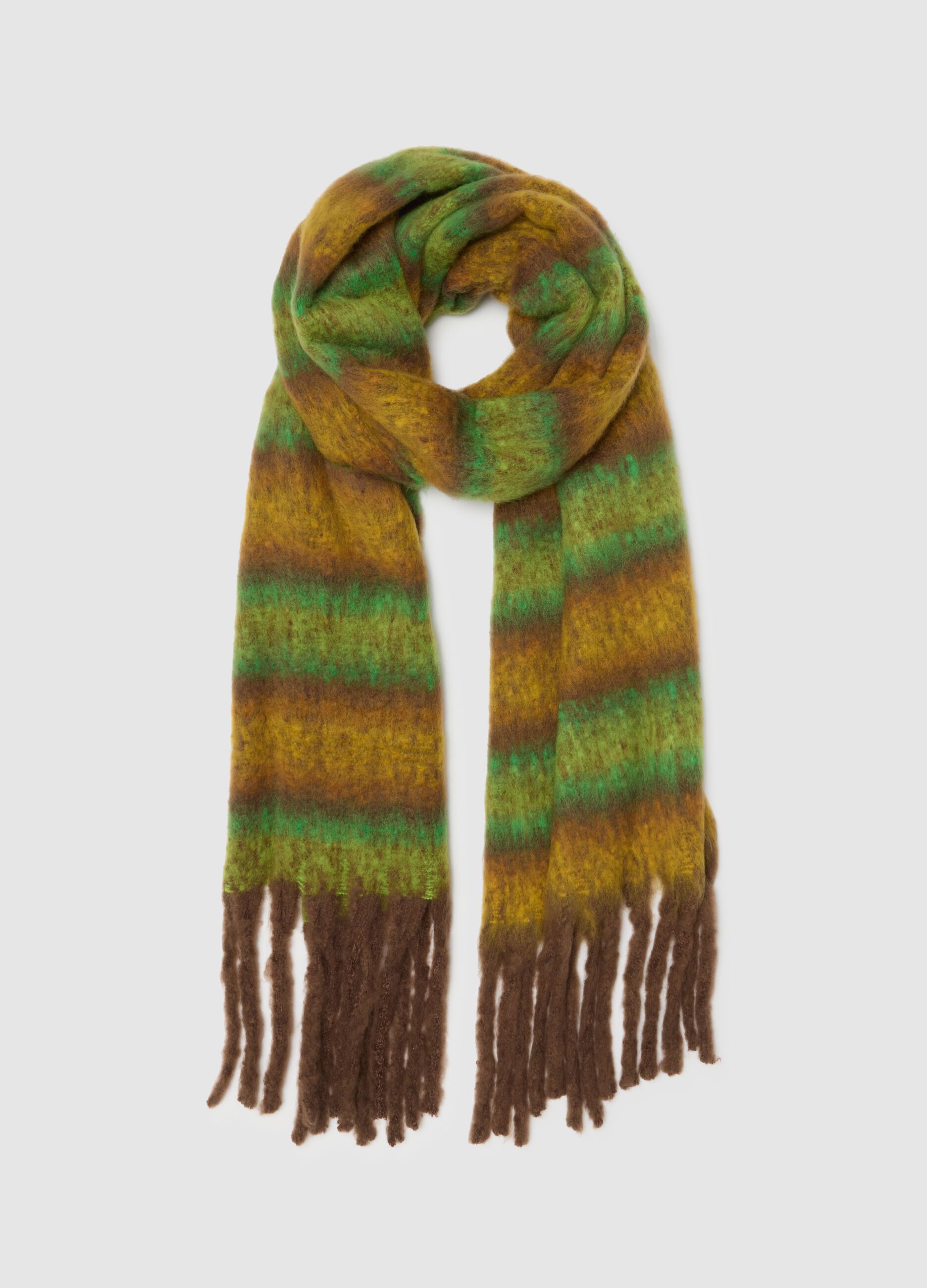 Multicolour scarf in mixed fabric