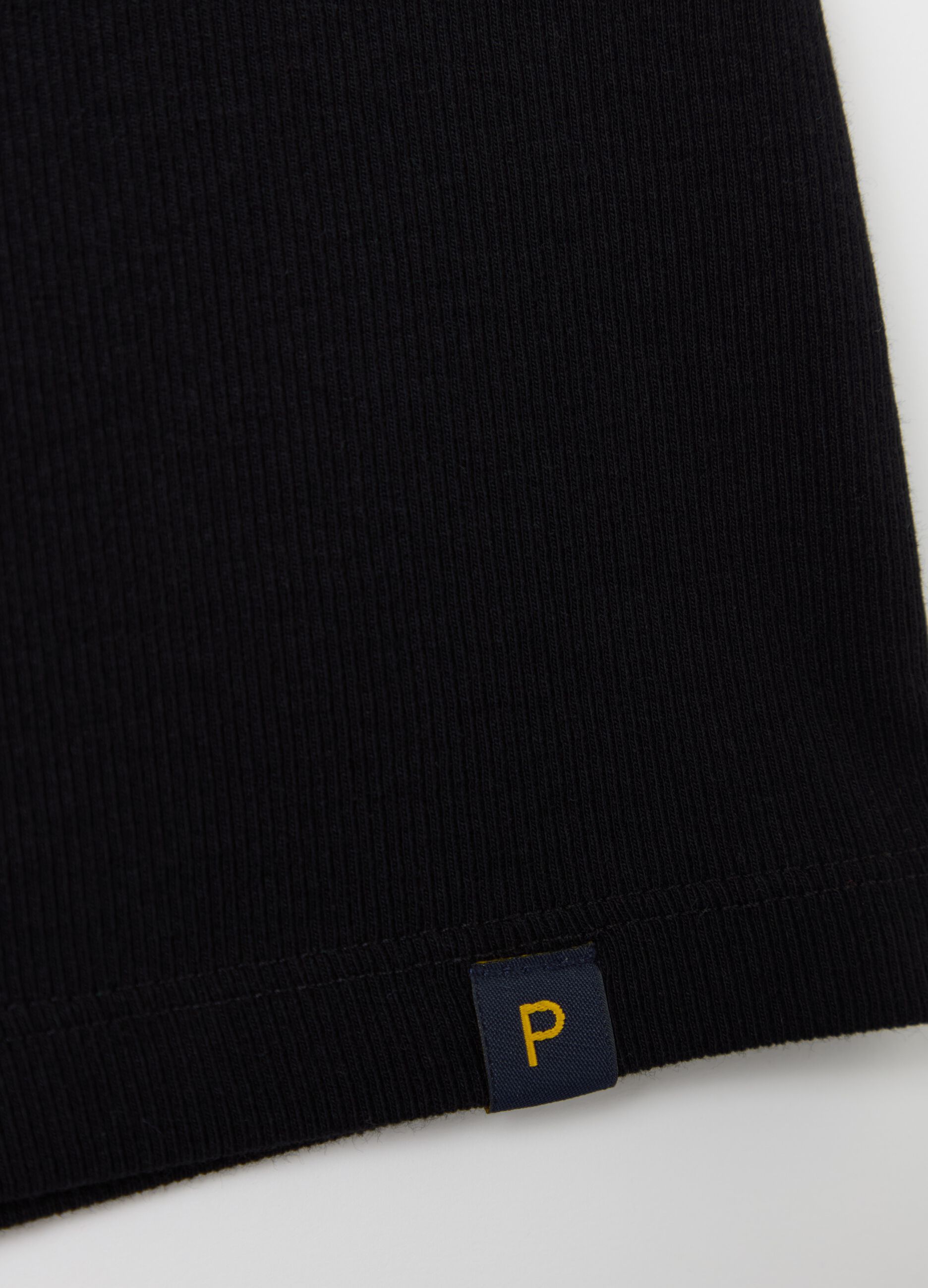 Black ribbed tank top